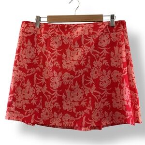RipSkirt wrap Hawaii mini skirt Hibiscus floral size Large EUC Lenght 1